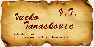 Vučko Tanasković vizit kartica